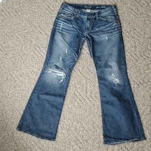 Women's silver jeans